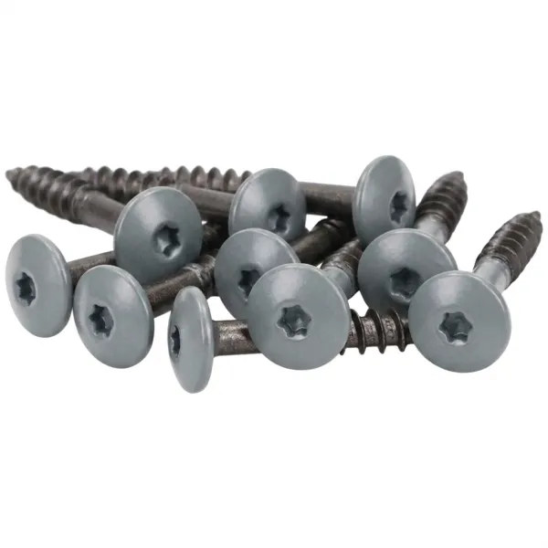 Torx Holzschrauben für Aluverbundplatten in Mausgrau RAL7005